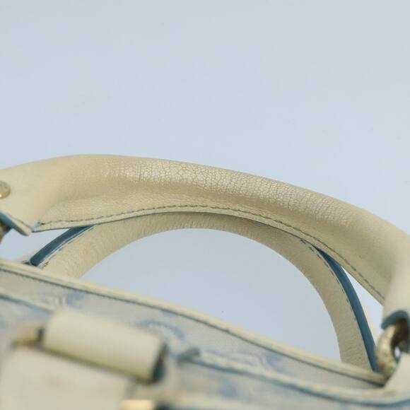 CELINE C Macadam Canvas Hand Bag Light Blue - Picture 8 of 13